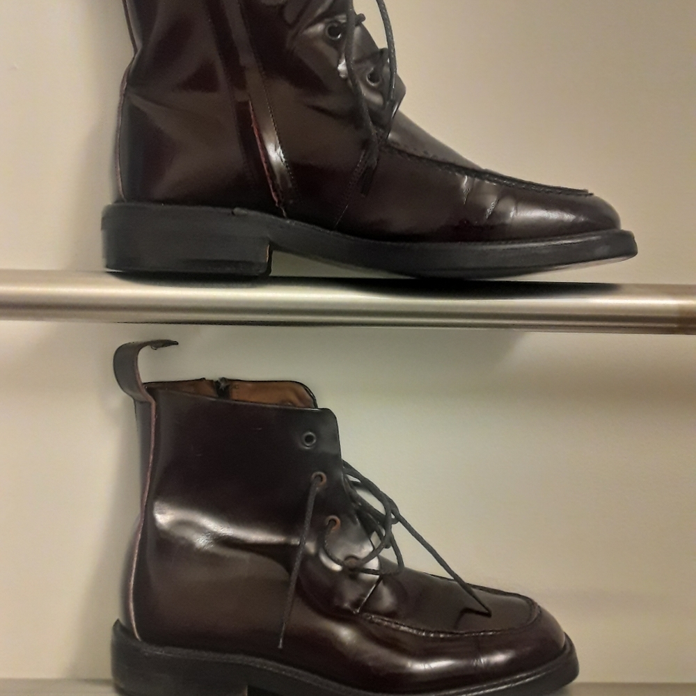 Burgundy Gucci men's ankle boots - Picture 2 of 7